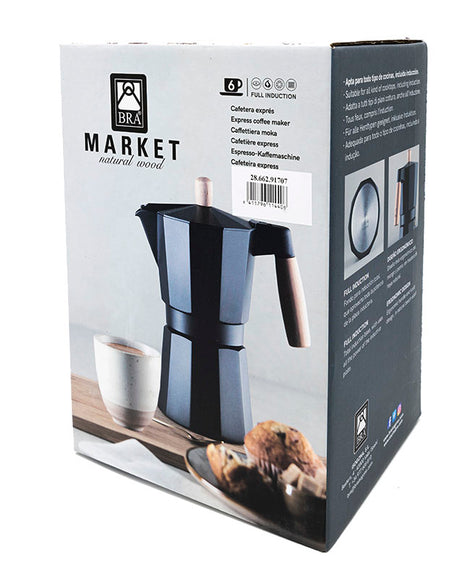 CAFETERA 6 TAZAS MARKET