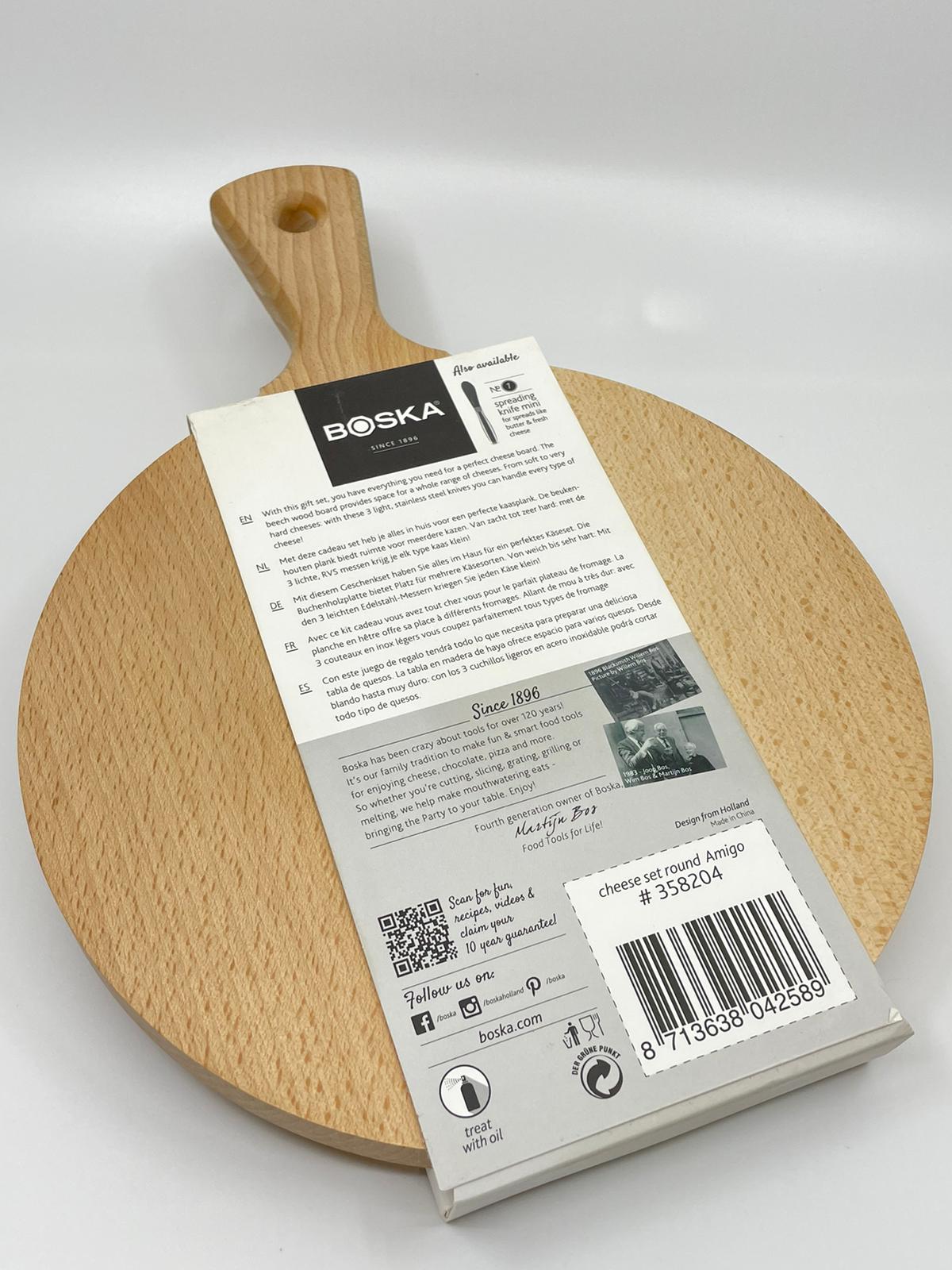 TABLA REDONDA +CUCHILLOS PARA QUESO