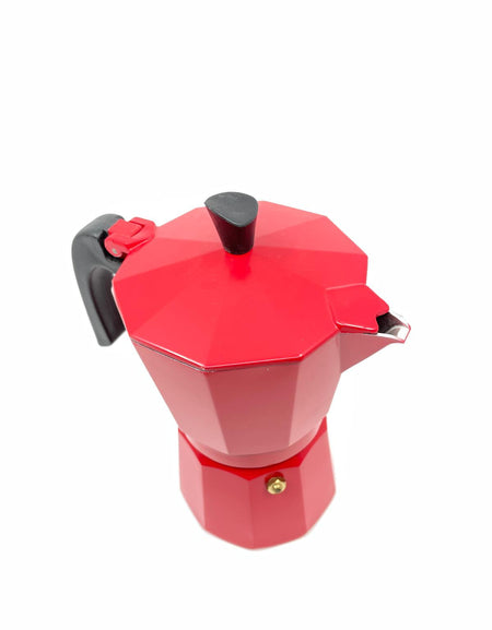 CAFETERA 6 TZ ROJA ALUMINIO